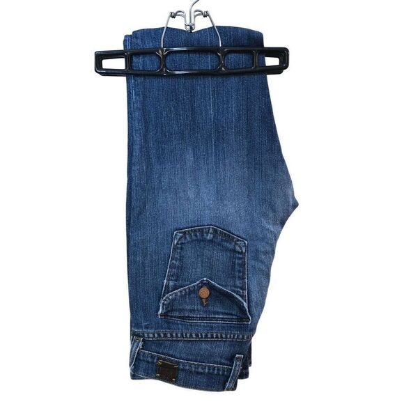 Lucky Brand Bootcut Jeans Sz 4 Med. Wash Denim Flap Button Pockets Vintage Style - Picture 3 of 10